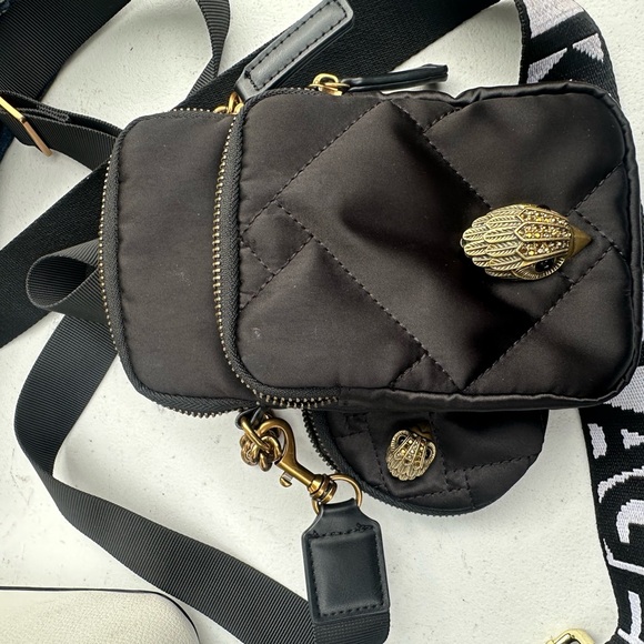 Kurt Geiger Black Quilted Crossbody Bag with Gold Accents - Picture 2 of 3